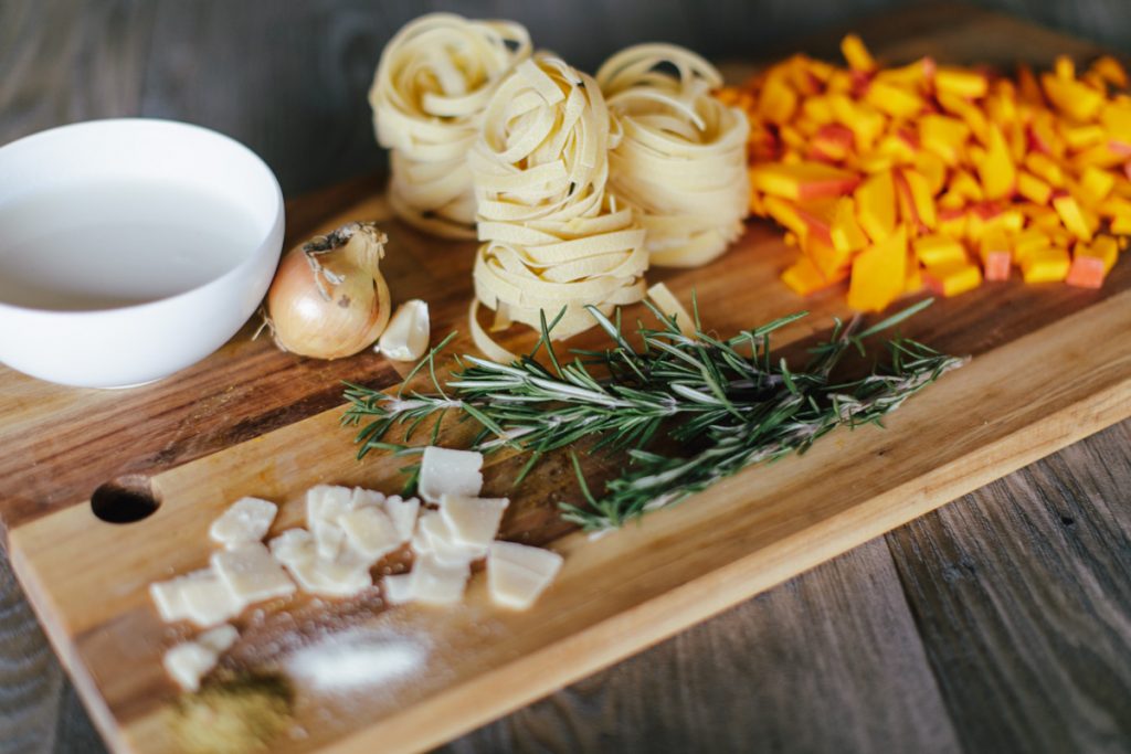 OnePot Pasta mit Hokkaido Kürbis Reise und FotografieBlog LittleBlueBag